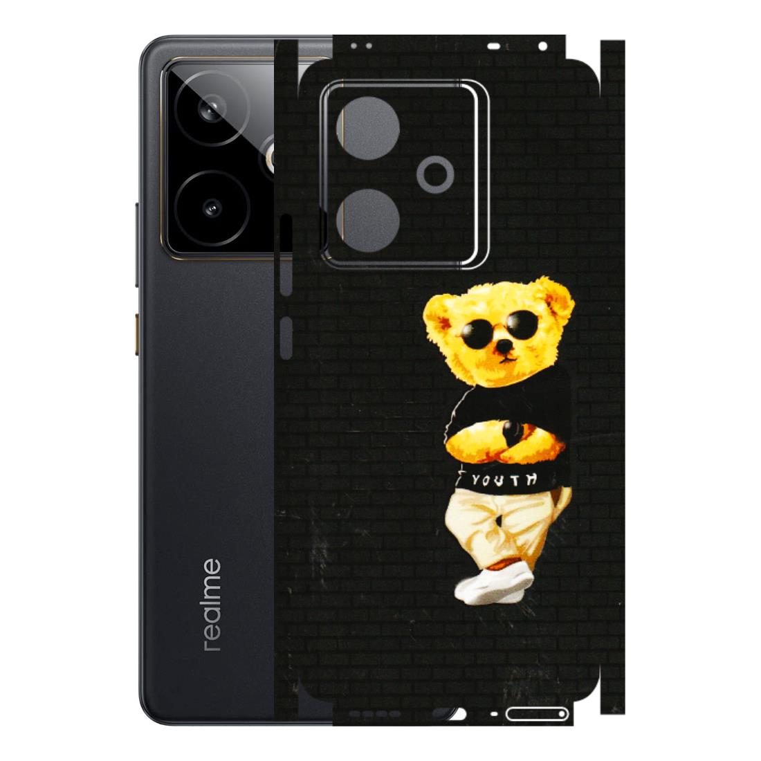 Realme Phone Skins (All Models) - Classy Teddy Bear - 3D Embossed Finish (L-116) Realme GT 7T 5G