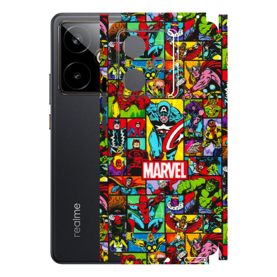 Realme Phone Skins (All Models) - MARVELOUS Comic Characters - 3D Embossed Finish (L-129) Realme GT 7T 5G
