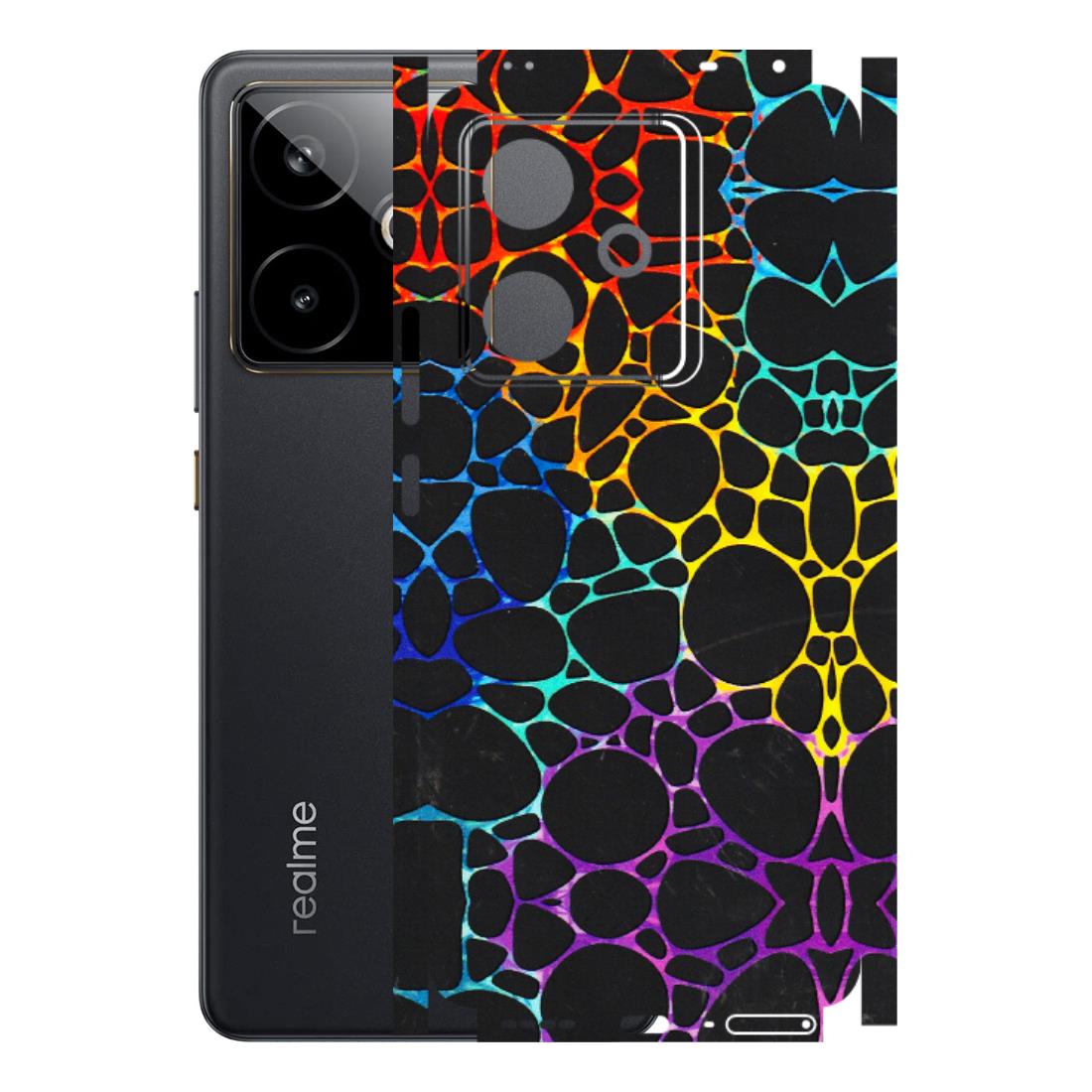 Realme Phone Skins (All Models) - Abstract Art MultiColour - 3D Embossed Finish (L-133) Realme GT 7T 5G