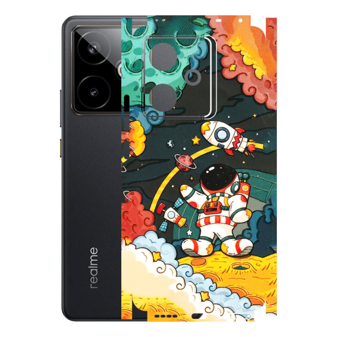 Realme Phone Skins (All Models) - Astronauts & Spaceship - 3D Embossed Finish (L-145) Realme GT 7T 5G