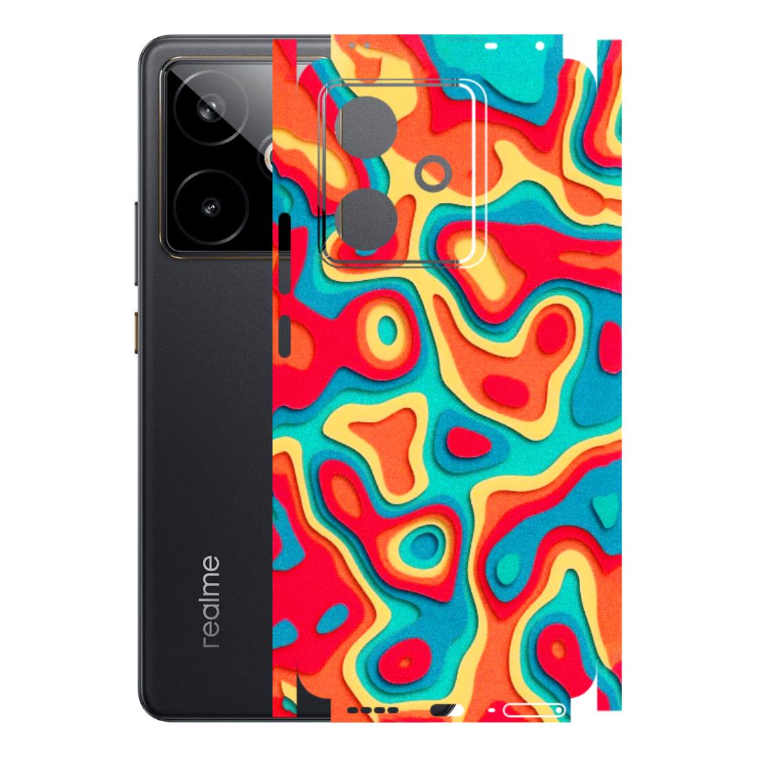 Realme Phone Skins (All Models) - Abstract Swirl - 3D Embossed Finish (L-150) Realme GT 7T 5G