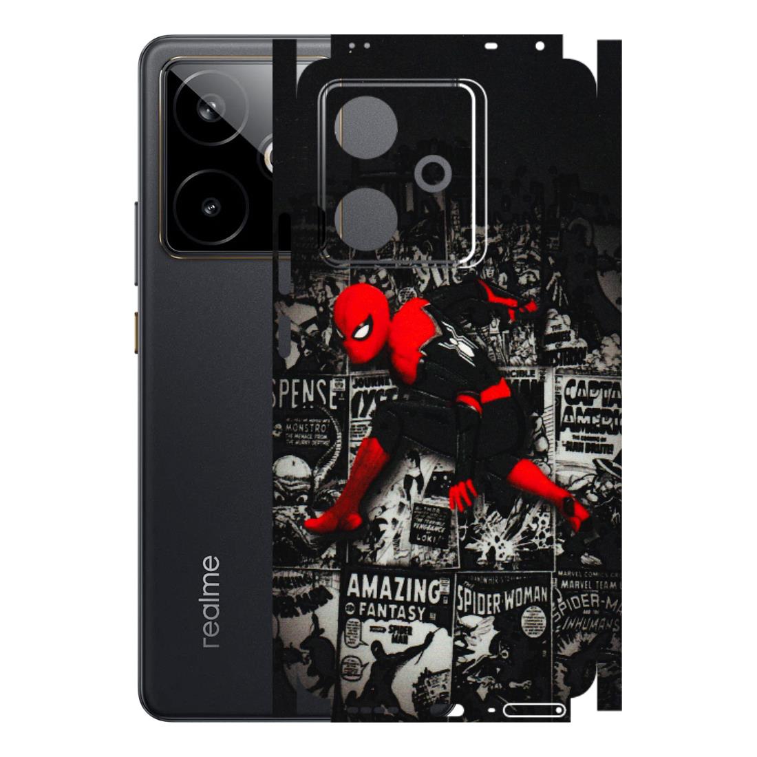 Realme Phone Skins (All Models) - SpiderMan New - 3D Embossed Finish (L-162) Realme GT 7T 5G