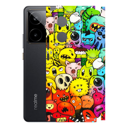 Realme Phone Skins (All Models) - Angry Funkies - 3D Embossed Finish (L-169) Realme GT 7T 5G