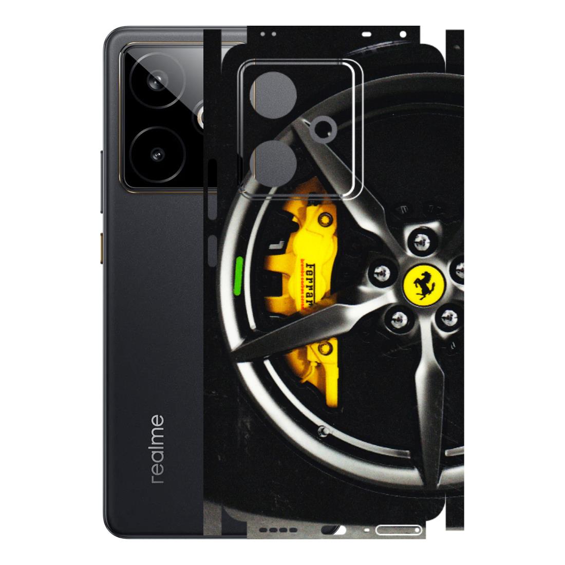 Realme Phone Skins (All Models) - Ferrari Wheel Alloy - 3D Embossed Finish (L-173) Realme GT 7T 5G