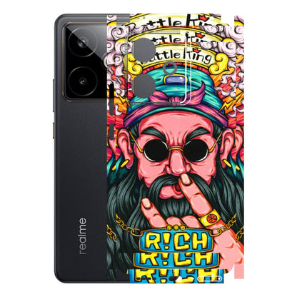 Realme Phone Skins (All Models) - Battle King Dude Face - 3D Embossed Finish (L-178) Realme GT 7T 5G
