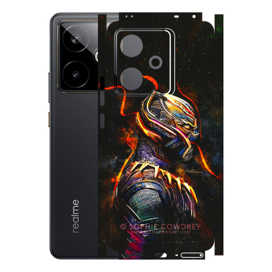 Realme Phone Skins (All Models) - Black Panther - 3D Embossed Finish (L-190) Realme GT 7T 5G