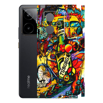 Realme Phone Skins (All Models) - Cool Beer Bottle - 3D Embossed Finish (L-193) Realme GT 7T 5G