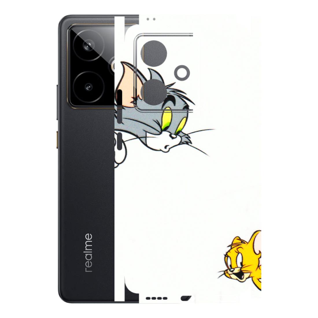 Realme Phone Skins (All Models) - Cute Tom And Jerry - 3D Embossed Finish (L-220) Realme GT 7T 5G