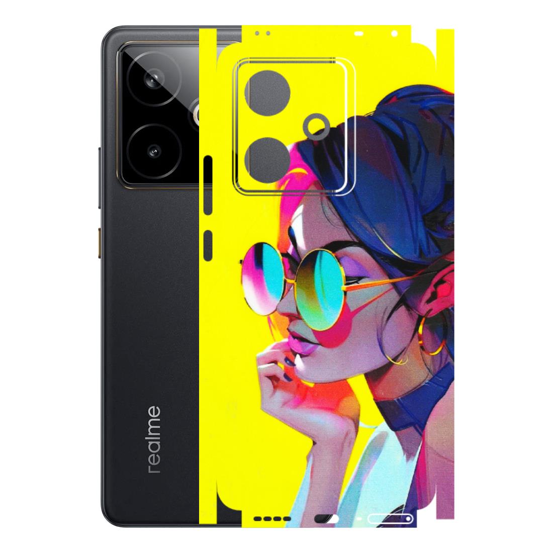Realme Phone Skins (All Models) - Bold Stylish Girl - 3D Embossed Finish (L-222) Realme GT 7T 5G