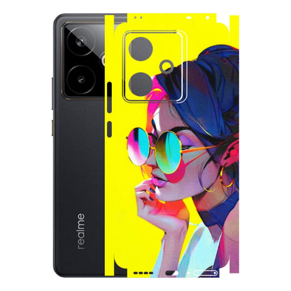 Realme Phone Skins (All Models) - Bold Stylish Girl - 3D Embossed Finish (L-222) Realme GT 7T 5G