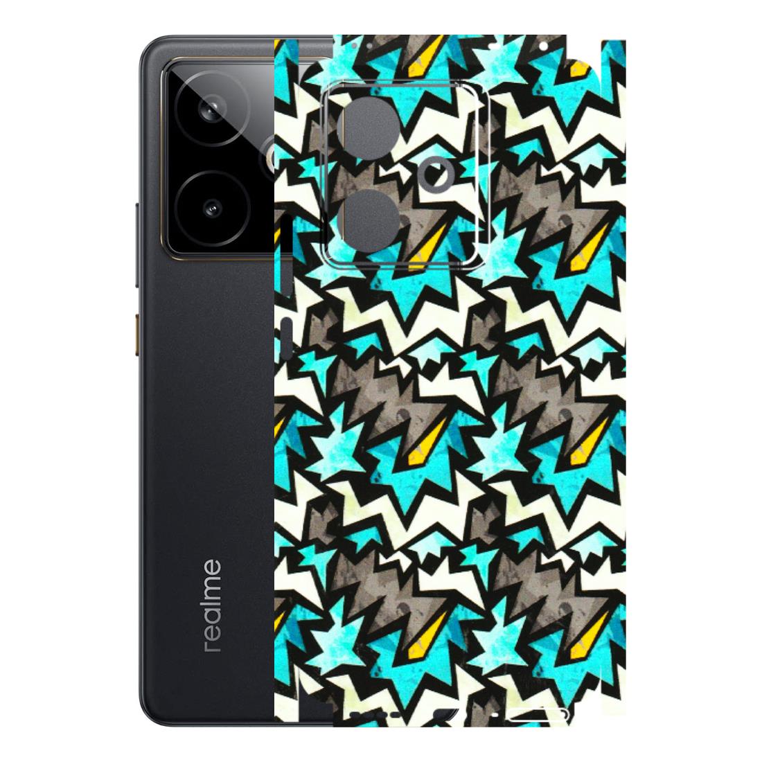Realme Phone Skins (All Models) - Funky Zig Zag - 3D Embossed Finish (L-223) Realme GT 7T 5G