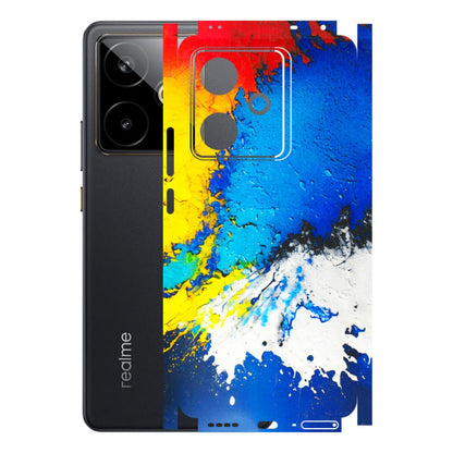 Realme Phone Skins (All Models) - Acrylic Paint Spill - 3D Embossed Finish (L-229) Realme GT 7T 5G