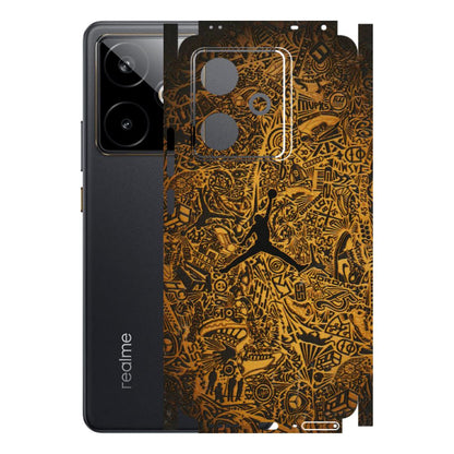Realme Phone Skins (All Models) - Premium Gold Basketball Player - 3D Embossed Finish (L-236) Realme GT 7T 5G