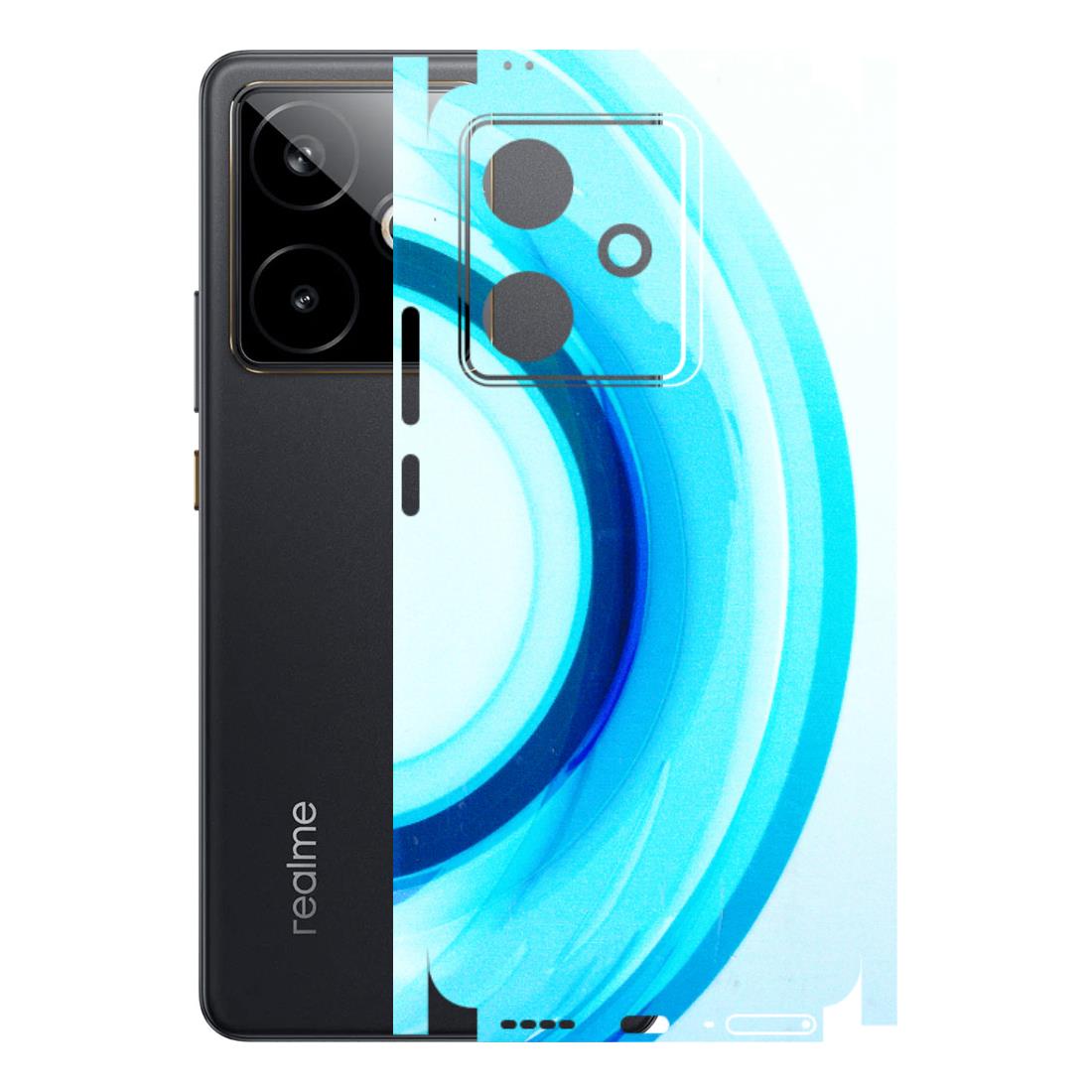 Realme Phone Skins (All Models) - The Blue Curve - 3D Embossed Finish (L-244) Realme GT 7T 5G