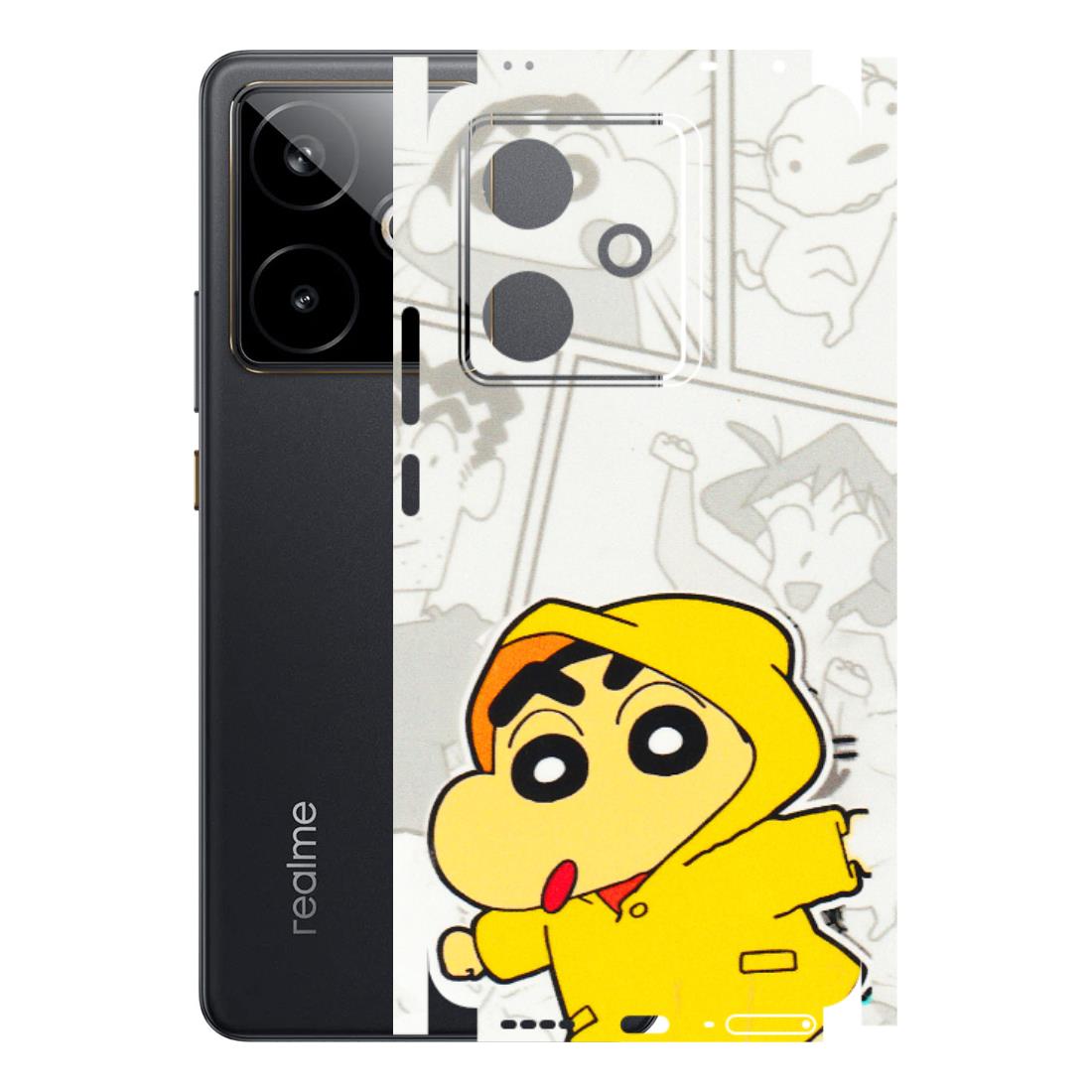 Realme Phone Skins (All Models) - Yellow Shinchan Comic - 3D Embossed Finish (L-246) Realme GT 7T 5G