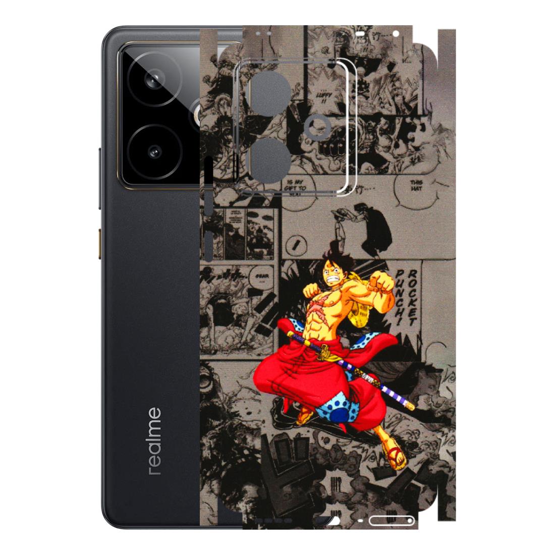 Realme Phone Skins (All Models) - One Piece Rocket Punch Manga - 3D Embossed Finish (L-25) Realme GT 7T 5G