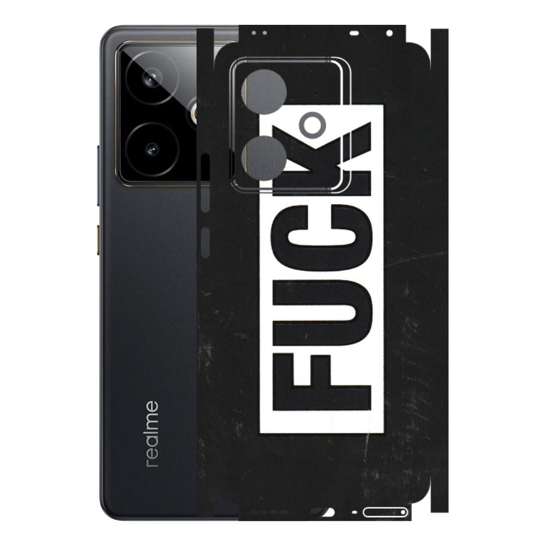 Realme Phone Skins (All Models) - The F Word - 3D Embossed Finish (L-255) Realme GT 7T 5G