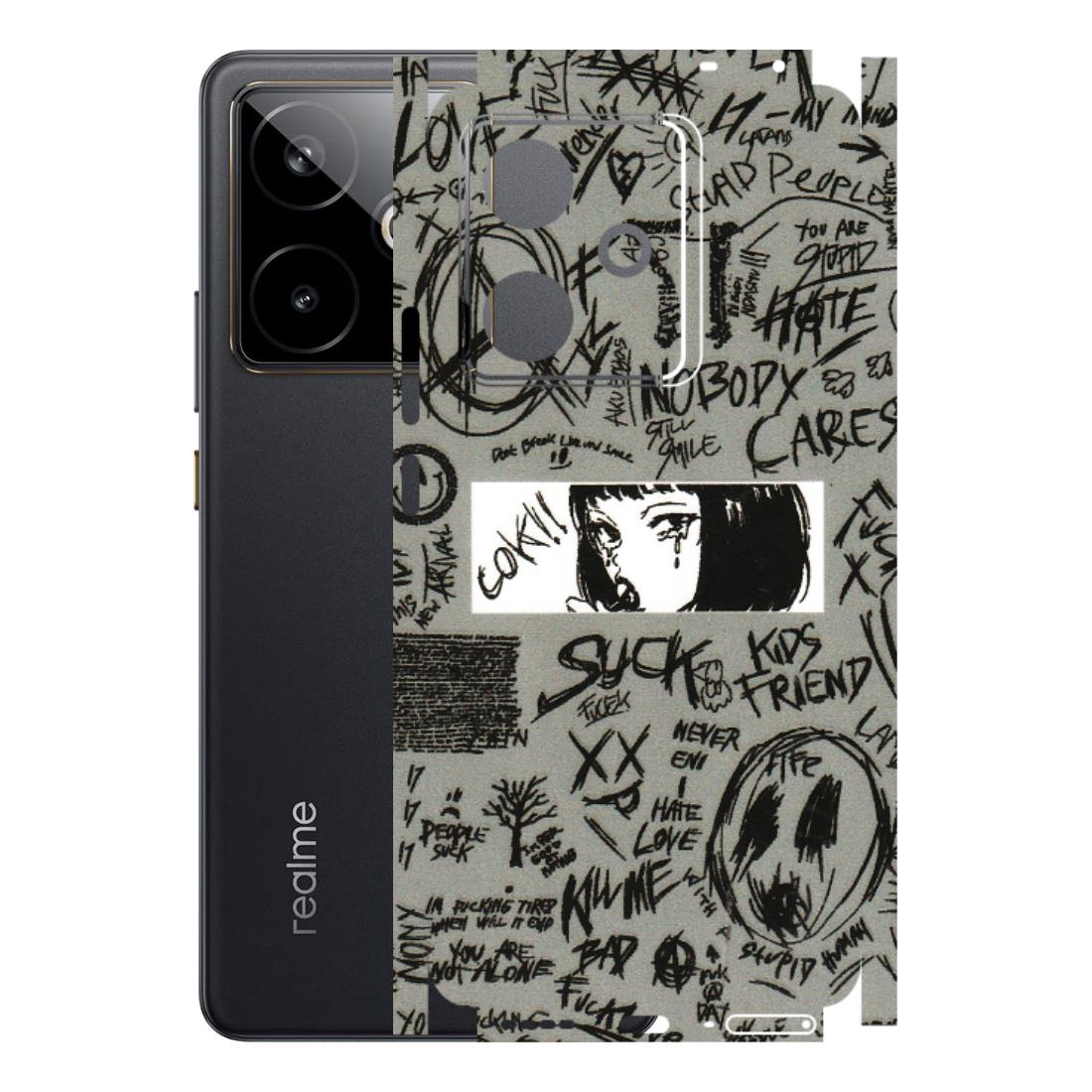 Realme Phone Skins (All Models) - Never Have Love Anime - 3D Embossed Finish (L-260) Realme GT 7T 5G