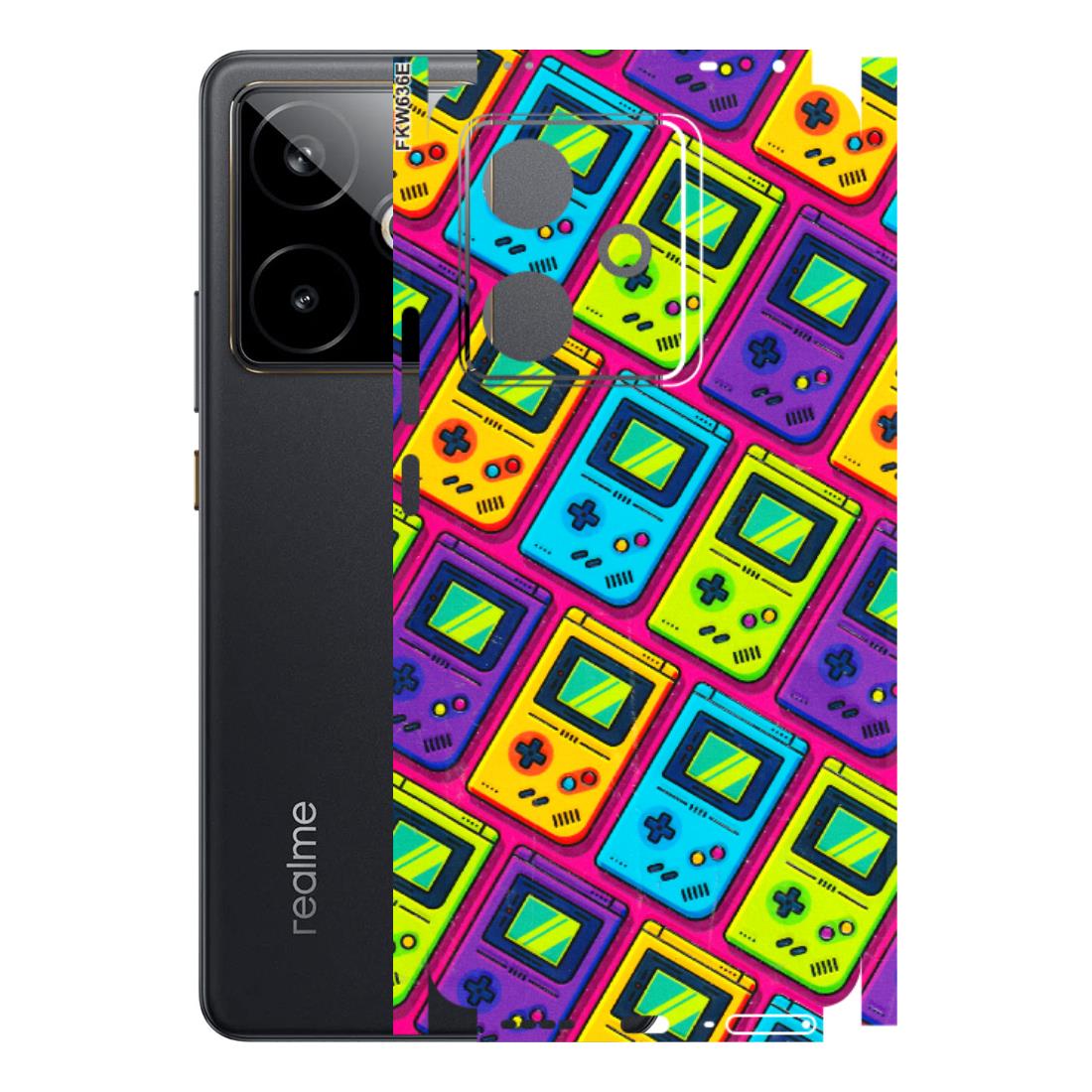 Realme Phone Skins (All Models) - Gameboy Colourful - 3D Embossed Finish (L-266) Realme GT 7T 5G