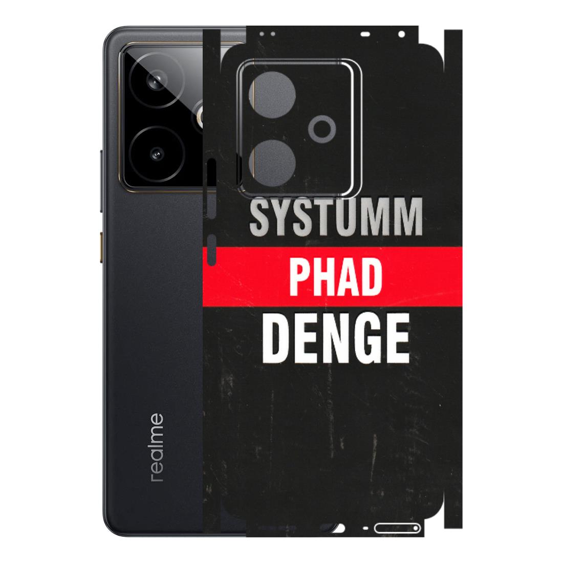 Realme Phone Skins (All Models) - Systumm Phad Denge - 3D Embossed Finish (L-278) Realme GT 7T 5G