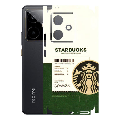 Realme Phone Skins (All Models) - Starbucks Barcode - 3D Embossed Finish (L-308) Realme GT 7T 5G