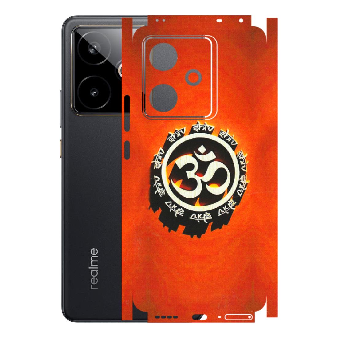 Realme Phone Skins (All Models) - Aum Shiv Orange - 3D Embossed Finish (L-32) Realme GT 7T 5G