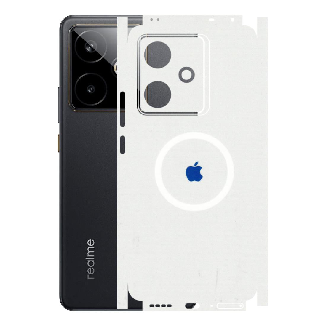 Realme Phone Skins (All Models) - iPhone Magsafe Logo - 3D Embossed Finish (L-320) Realme GT 7T 5G