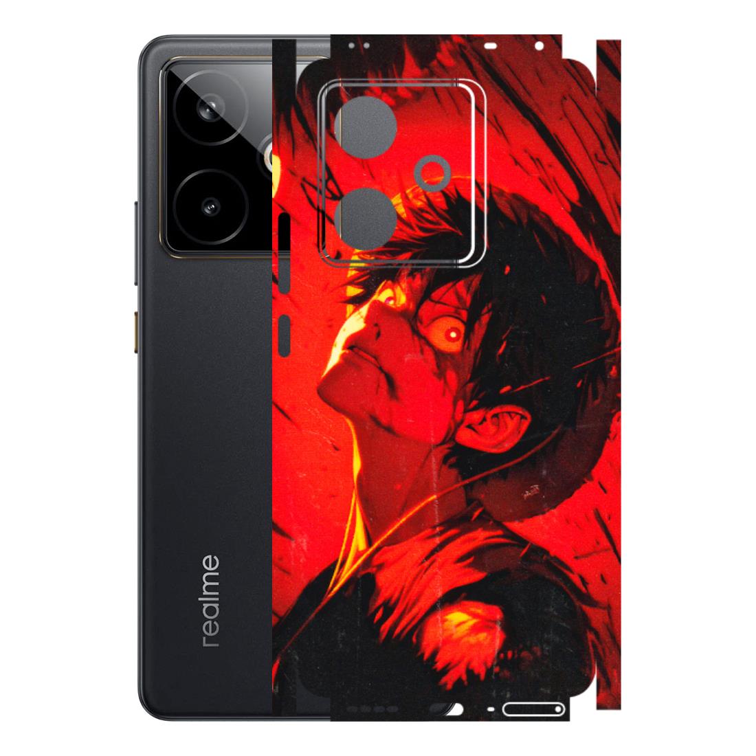 Realme Phone Skins (All Models) - D.Luffy Power Up One Piece Anime - 3D Embossed Finish (L-326) Realme GT 7T 5G