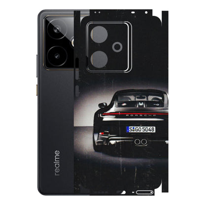Realme Phone Skins (All Models) - New Black Porsche GT3 - 3D Embossed Finish (L-327) Realme GT 7T 5G