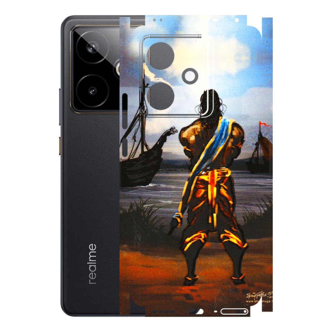 Realme Phone Skins (All Models) - Heavenly God Figure - 3D Embossed Finish (L-34) Realme GT 7T 5G