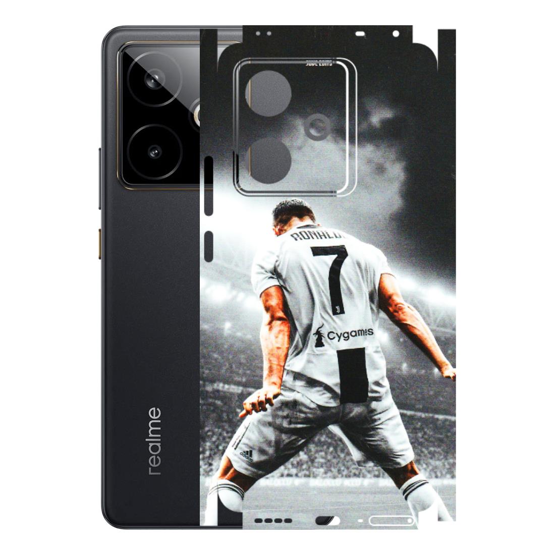 Realme Phone Skins (All Models) - Ronaldo CR7 Crazy - 3D Embossed Finish (L-44) Realme GT 7T 5G