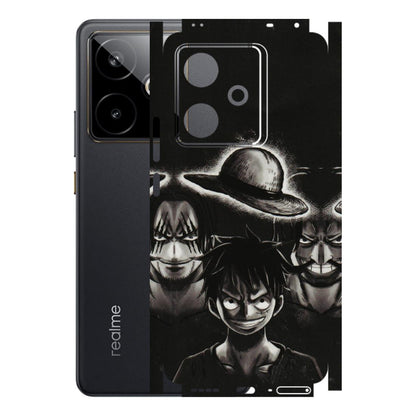 Realme Phone Skins (All Models) - Black Luffy Hat - 3D Embossed Finish (L-57) Realme GT 7T 5G