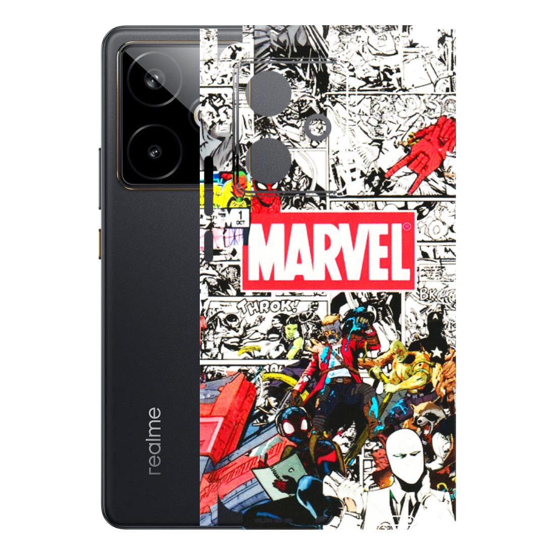 Realme Phone Skins (All Models) - Marvel Colorful Comic - 3D Embossed Finish (L-64) Realme GT 7T 5G