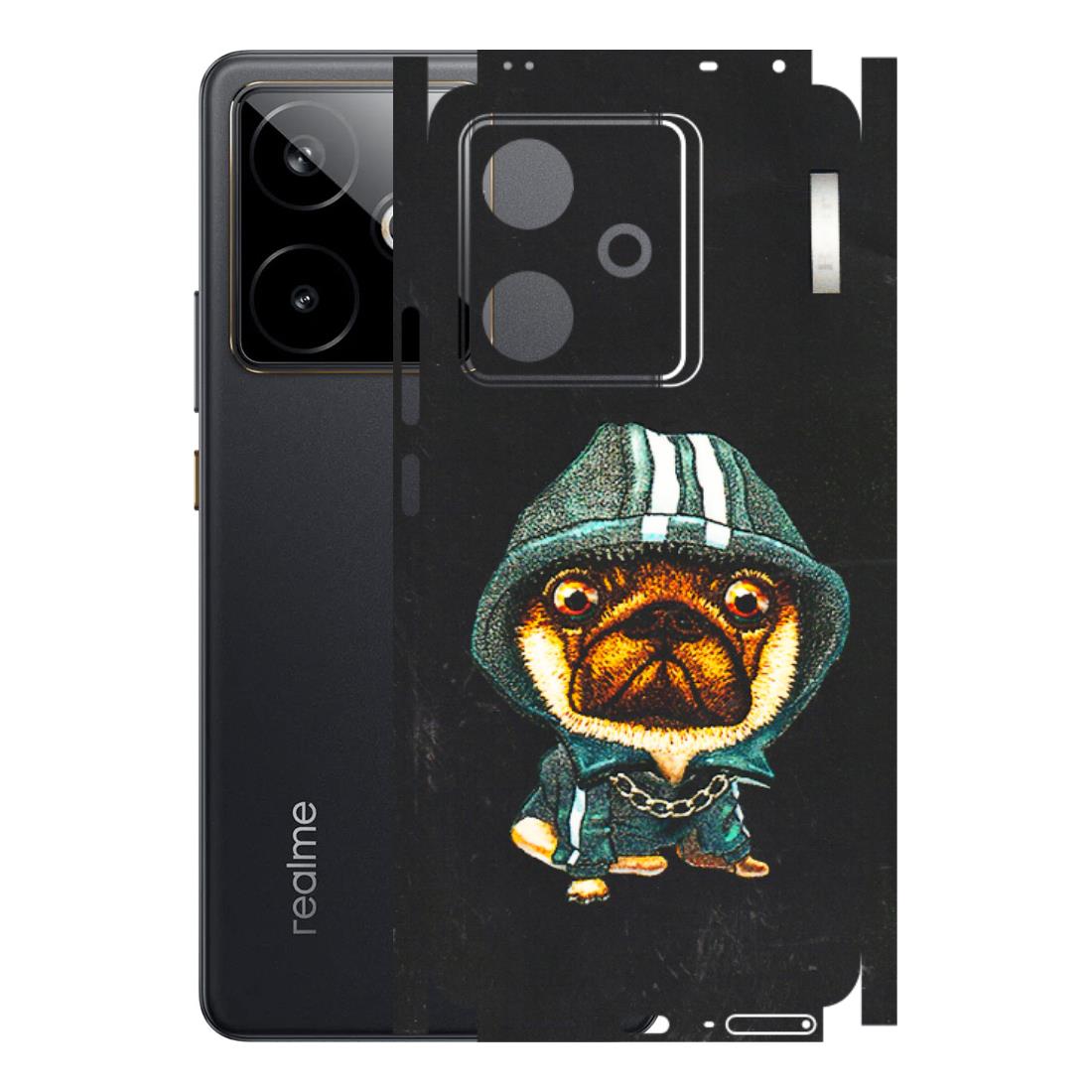 Realme Phone Skins (All Models) - Puppy N Hoodie - 3D Embossed Finish (L-90) Realme GT 7T 5G