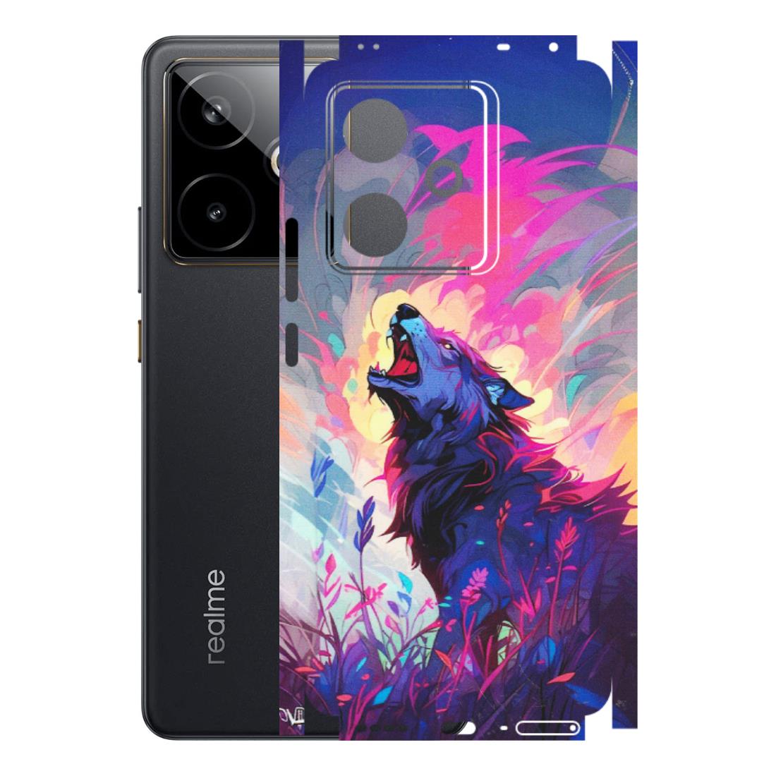 Realme Phone Skins (All Models) - New Wild Wolf Abstract - Matte Finish (M-125) Realme GT 7T 5G