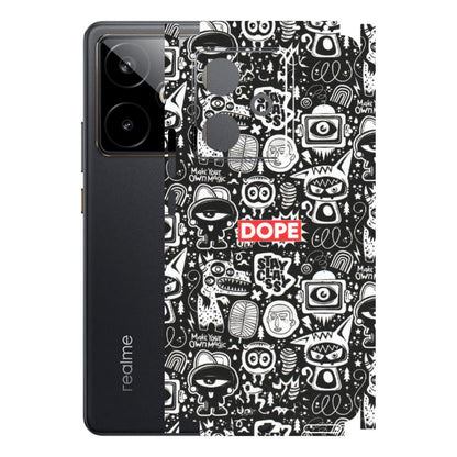 Realme Phone Skins (All Models) - Dope Stay Classy Black Doodles - Matte Finish (M-126) Realme GT 7T 5G