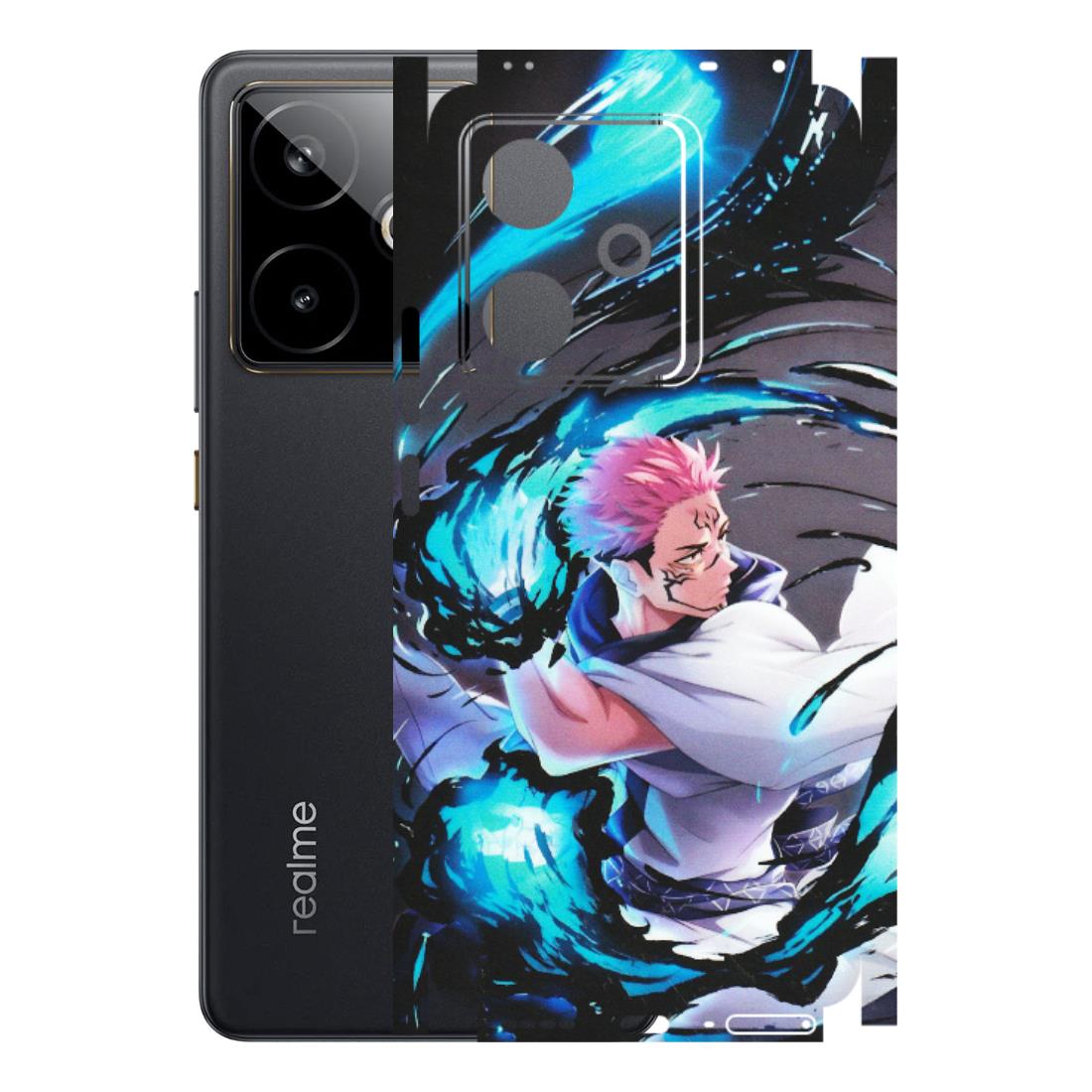 Realme Phone Skins (All Models) - New Jujutsu Kaisen Grey Blue Anime - Matte Finish (M-127) Realme GT 7T 5G