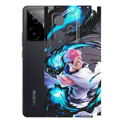 Realme Phone Skins (All Models) - New Jujutsu Kaisen Grey Blue Anime - Matte Finish (M-127) Realme GT 7T 5G