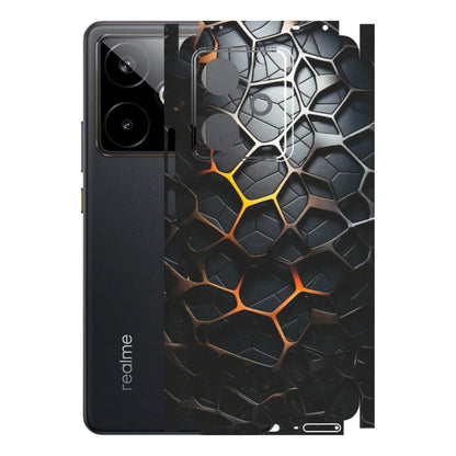 Realme Phone Skins (All Models) - New Abstract Graphite Tiles - Matte Finish (M-130) Realme GT 7T 5G