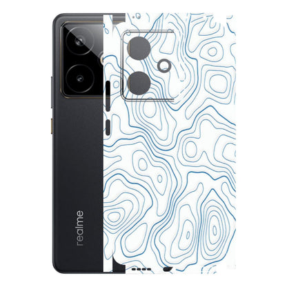 Realme Phone Skins (All Models) - Blue And White Swirls - Matte Finish (M-139) Realme GT 7T 5G