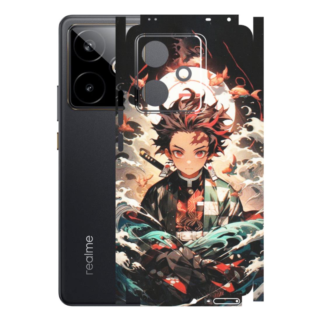 Realme Phone Skins (All Models) - Tanjiro Demon Slayer Anime - Matte Finish (M-158) Realme GT 7T 5G