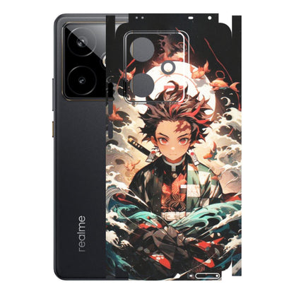 Realme Phone Skins (All Models) - Tanjiro Demon Slayer Anime - Matte Finish (M-158) Realme GT 7T 5G