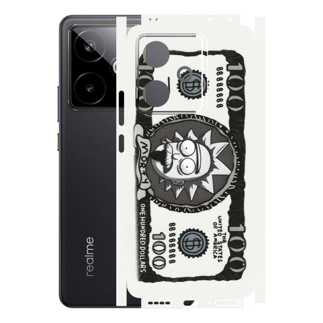 Realme Phone Skins (All Models) - Rick And Morty Hundred Dollar Anime - Matte Finish (M-161) Realme GT 7T 5G