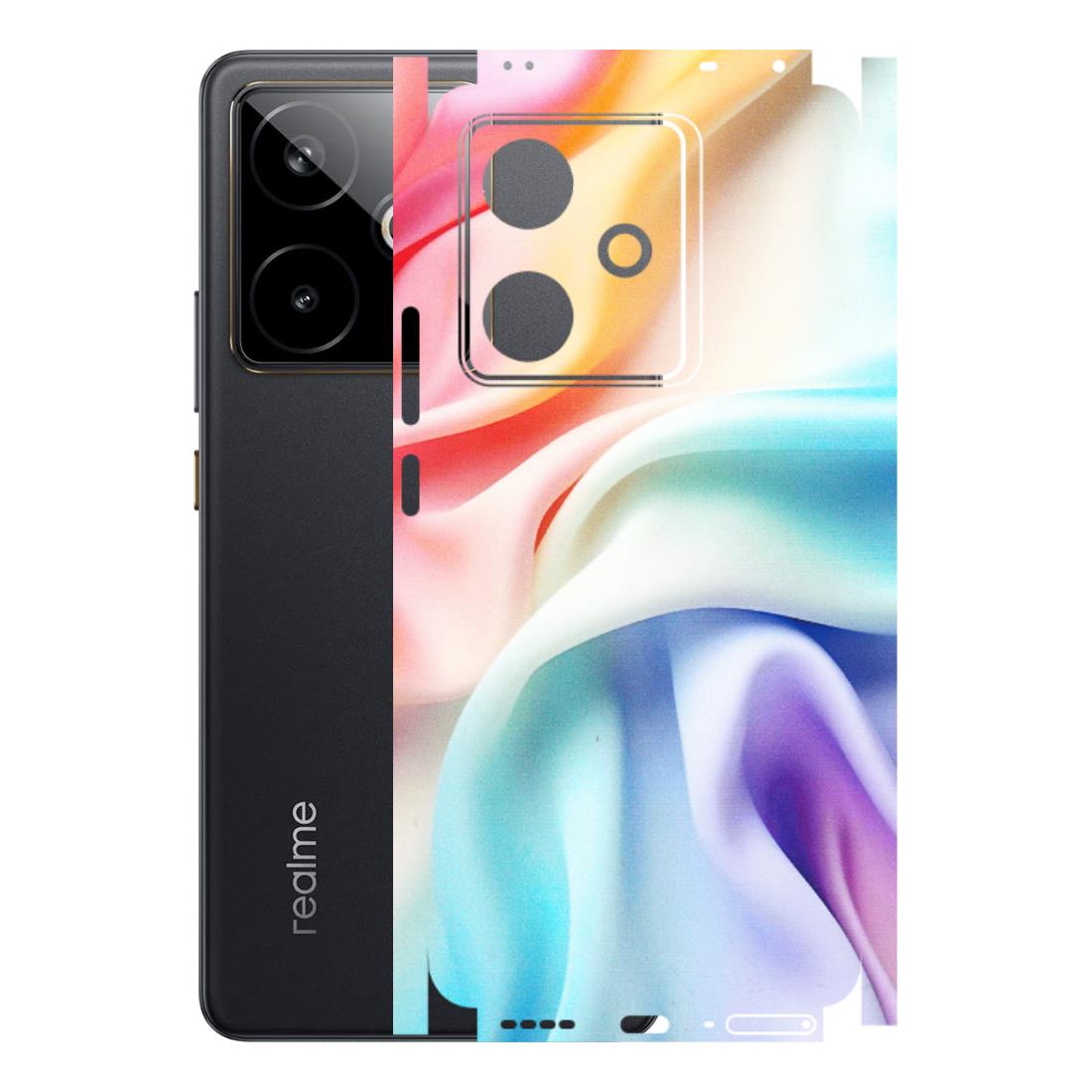 Realme Phone Skins (All Models) - Colourful Silk Cloth - Matte Finish (M-165) Realme GT 7T 5G