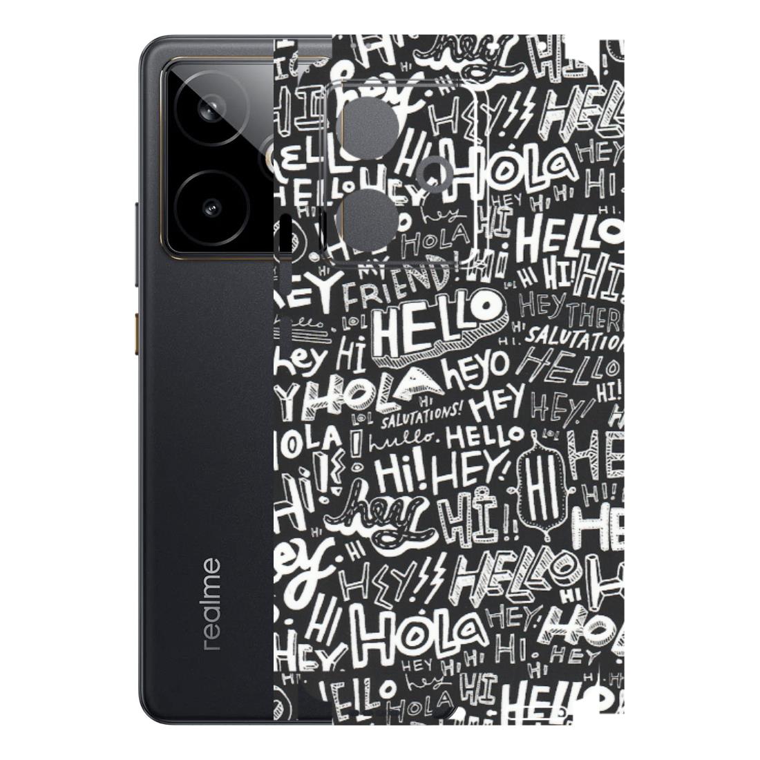 Realme Phone Skins (All Models) - Hi Hello Doodles - Matte Finish (M-25) Realme GT 7T 5G