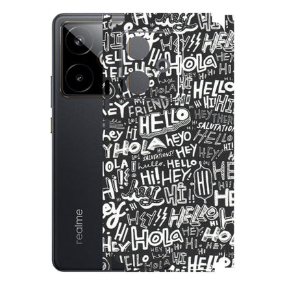 Realme Phone Skins (All Models) - Hi Hello Doodles - Matte Finish (M-25) Realme GT 7T 5G