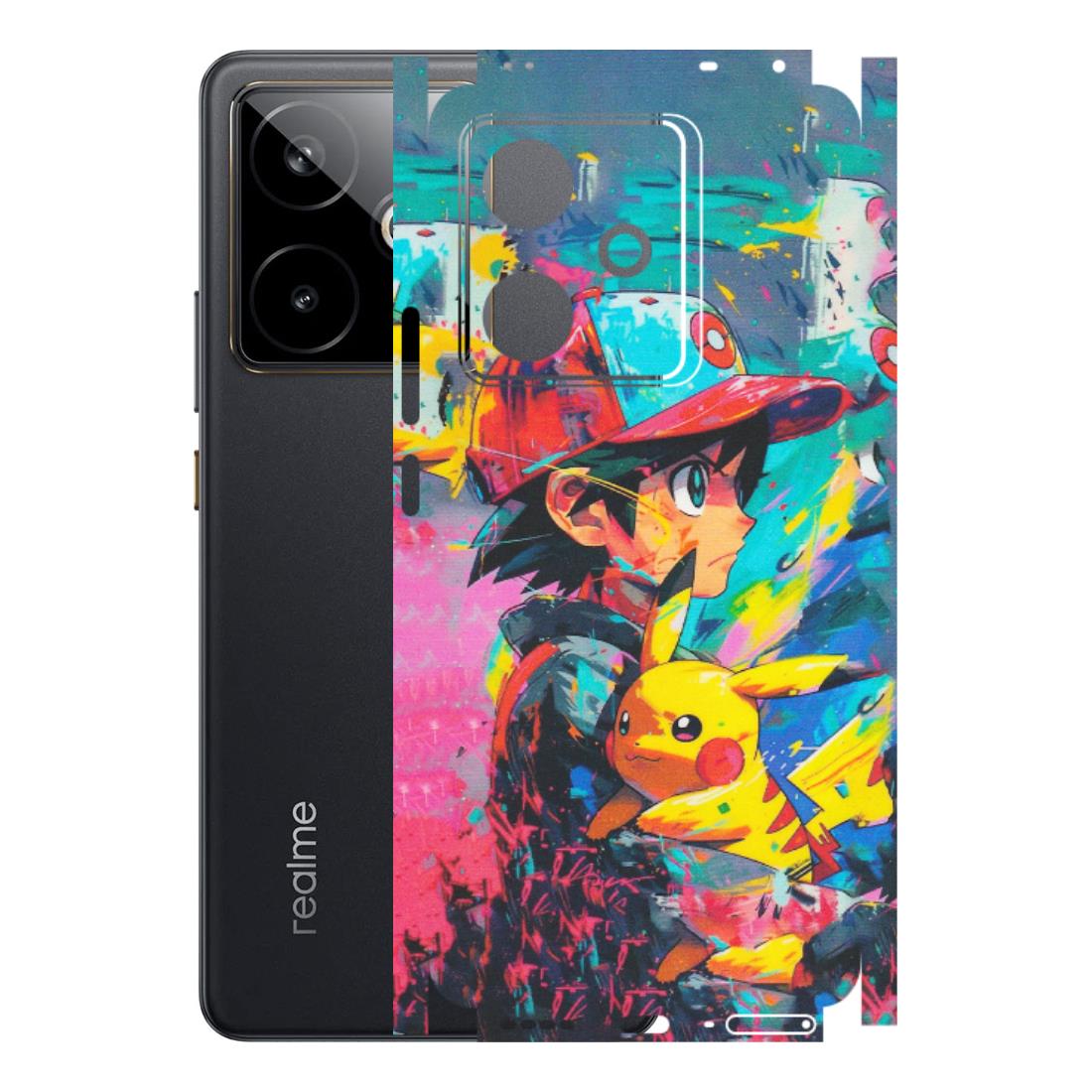 Realme Phone Skins (All Models) - Ash & Pikachu - Matte Finish (M-26) Realme GT 7T 5G