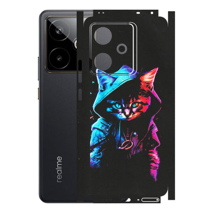 Realme Phone Skins (All Models) - Cyberpunk Cat - Matte Finish (M-45) Realme GT 7T 5G