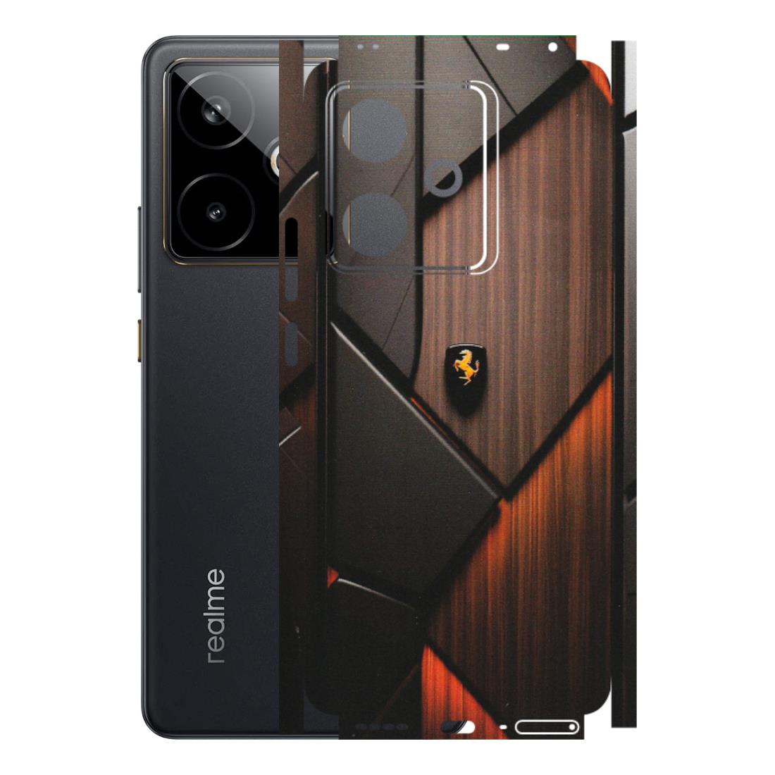 Realme Phone Skins (All Models) - Lambo Beauty Wood Pattern Sober - Matte Finish (M-51) Realme GT 7T 5G