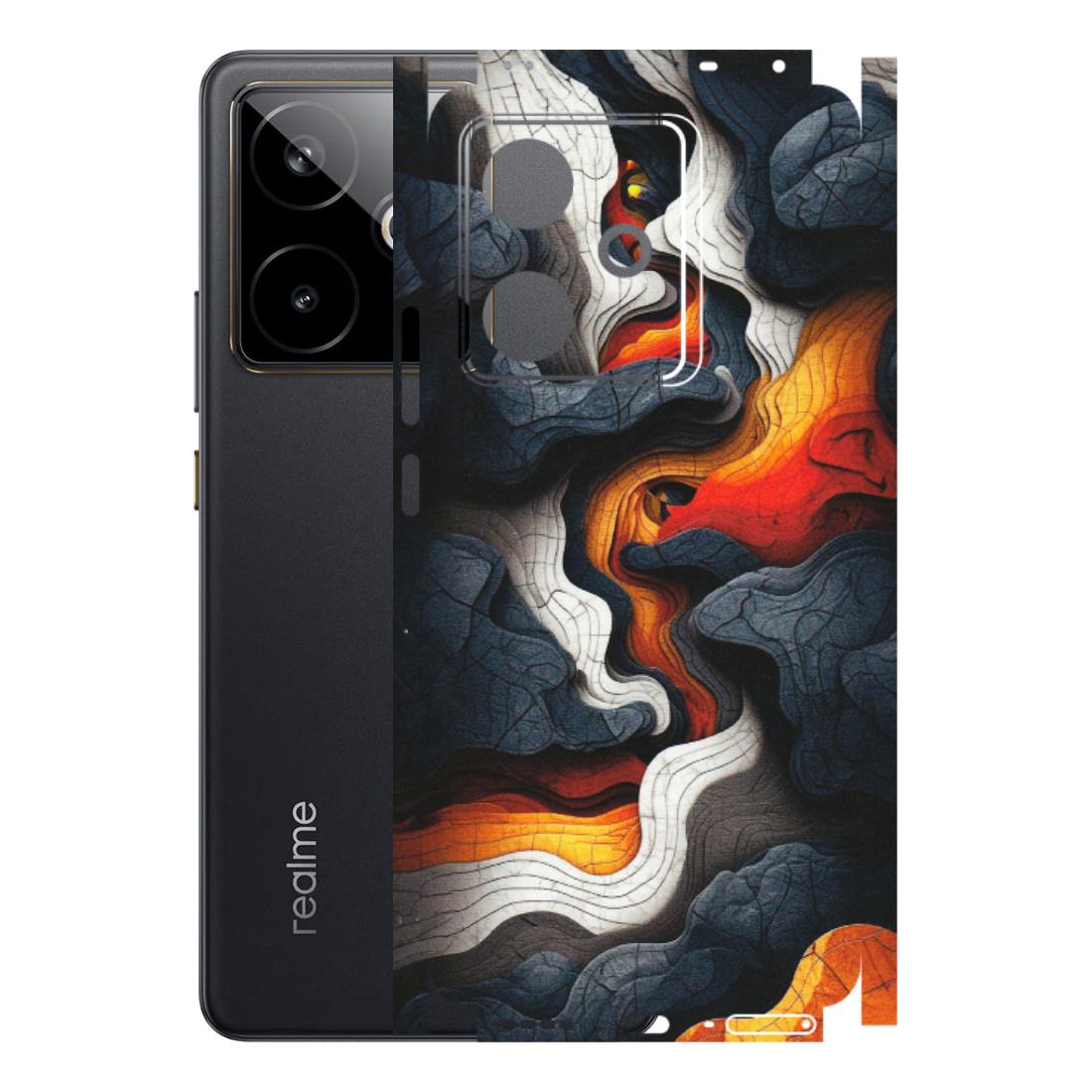 Realme Phone Skins (All Models) - Abstract Volcanic Layers - Matte Finish (M-52) Realme GT 7T 5G